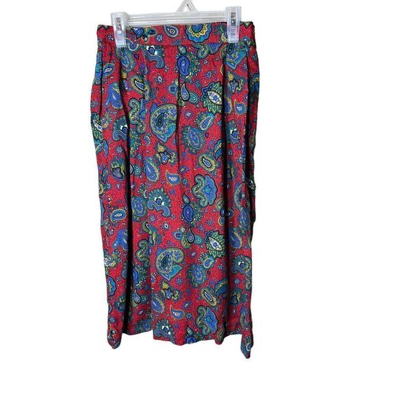 Vintage Fundamental‎ Things Paisley Midi Skirt Size 6 - Picture 1 of 7